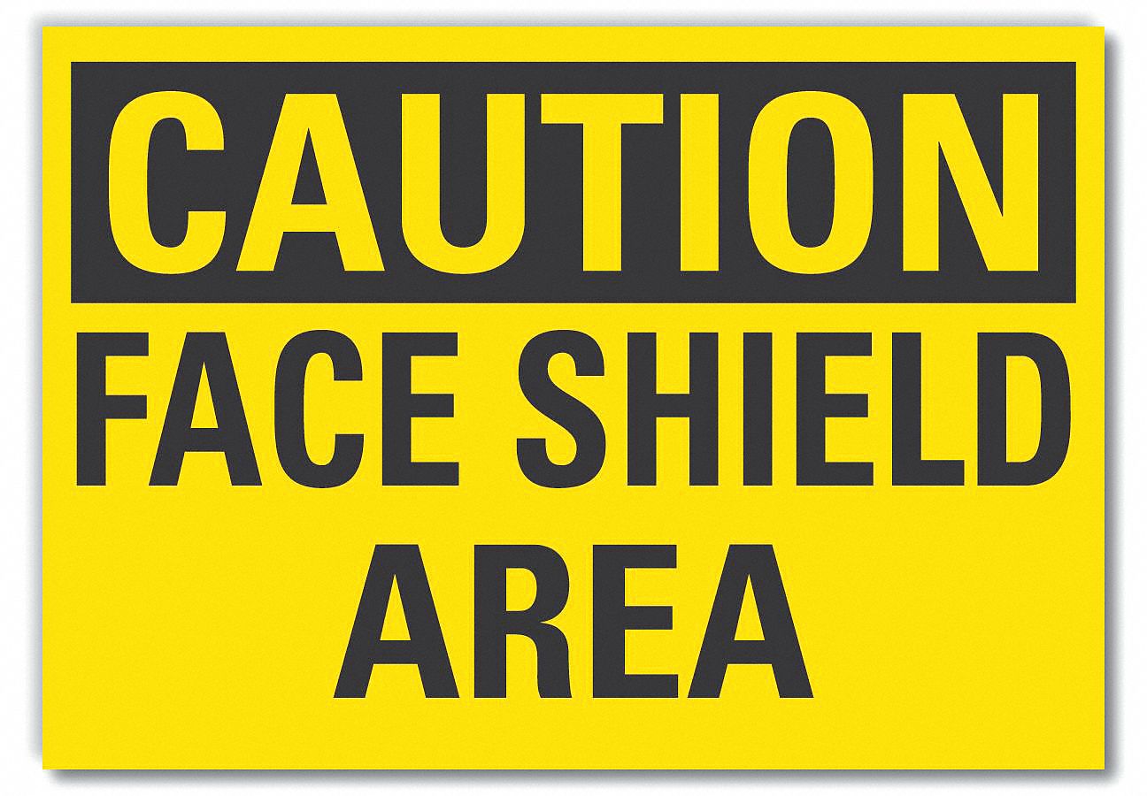  Face Mask Caution Reflective Label: Reflective Sheeting, Adhesive Sign Mounting, Engineer Grade