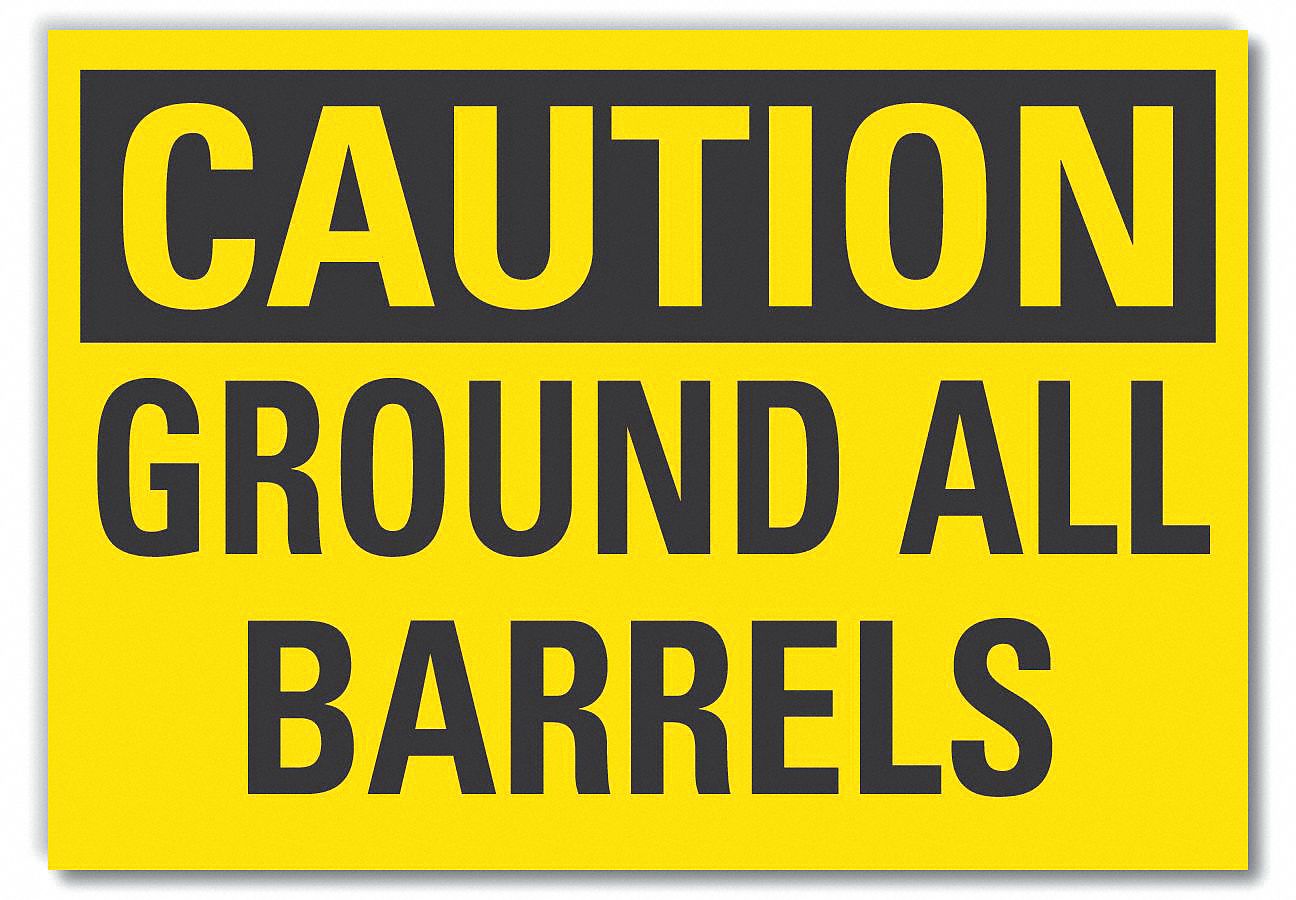 Caution Sign, 7in x 10in, Non-PVC Polymer