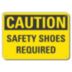 Caution: Safety Shoes Required Signs