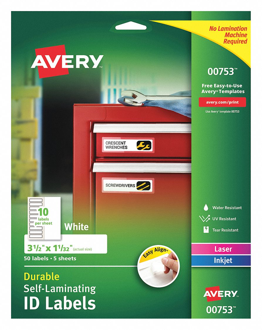 Self-Laminating Label: 5 PK