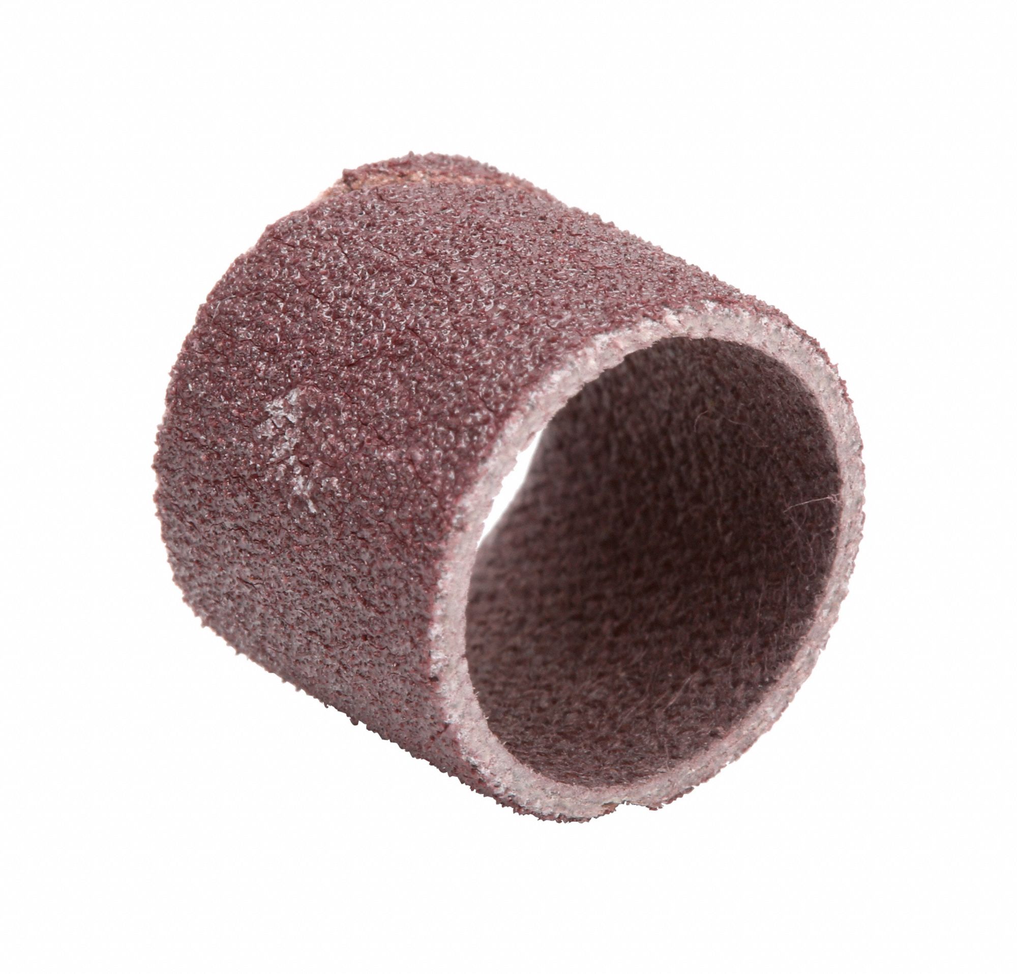 Spiral Band: 1/2 in Dia x 1/2 in W, Aluminum Oxide, P120 Grit, 341D