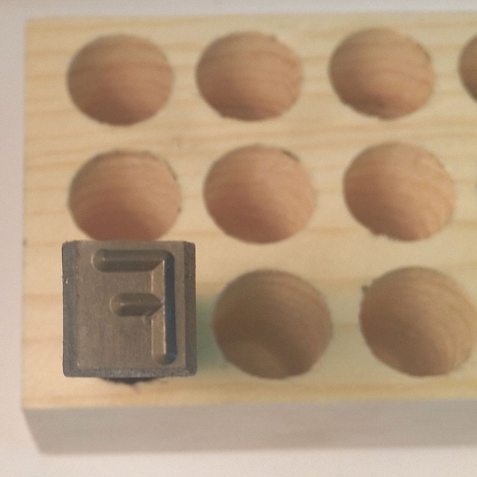 Hand Stamp Character: F, 1/8 in Character Ht, 2 3/8 in Shank Lg, Steel