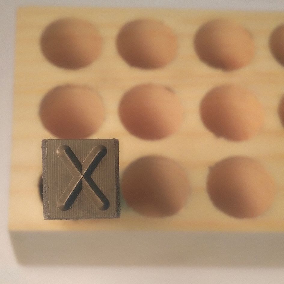 Hand Stamp Character: X, 1/8 in Character Ht, 2 1/2 in Shank Lg, Steel