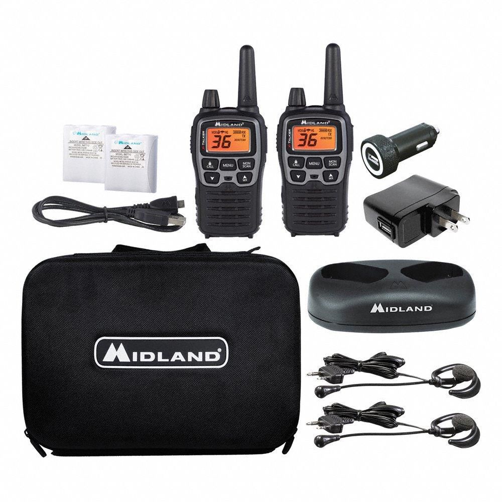 MIDLAND, XTalker T70 Series, FRS/GMRS, Handheld Two Way Radio 49VZ82