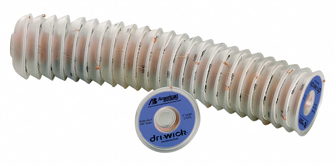 49W642 - Desoldering Braid 5 ft Blue Copper PK25