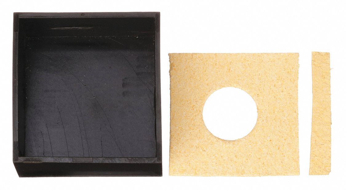 Replacement Sponge: 2.5 in W x 4.125 in D x 3 in H, 4 g, Tip Cleaning Sponge, 6 PK