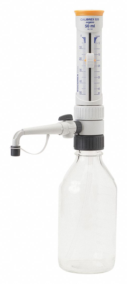 WHEATON, 50 mL Capacity mL, 1 mL Graduation Increments mL, Glass