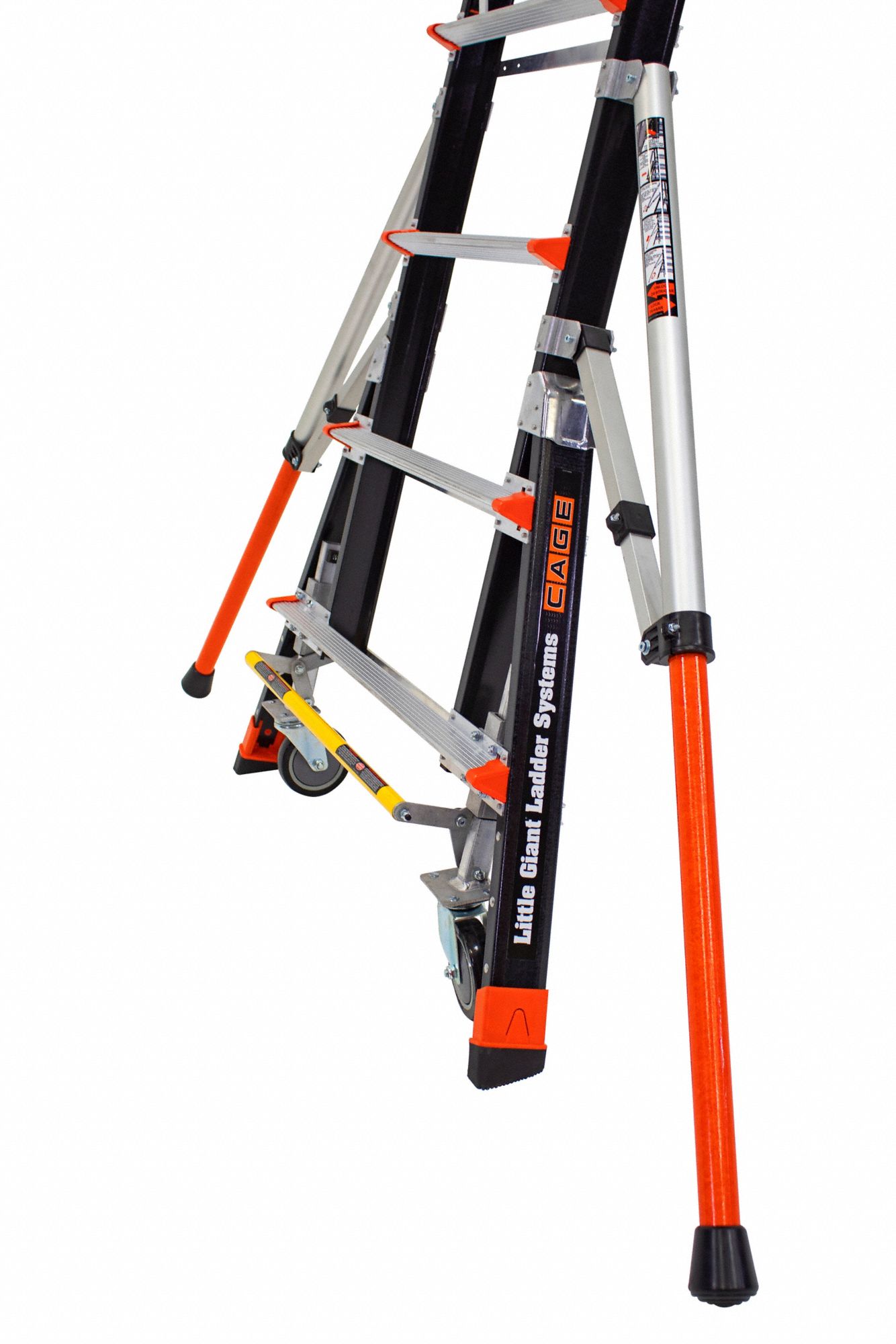 Little Giant Safety Cage 8'-14' w/ Wheel Lift & Ratchet Levelers 