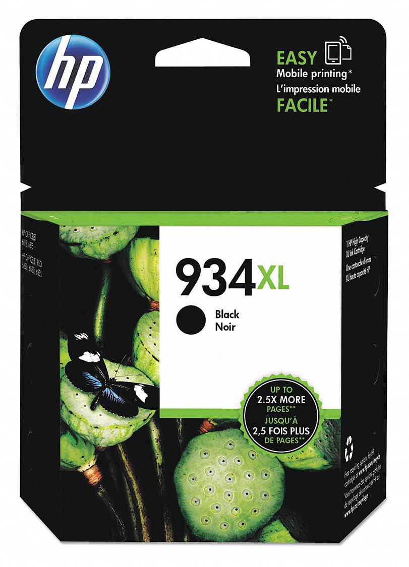 High Yield Ink Cartridge: 934XL, Black, Black