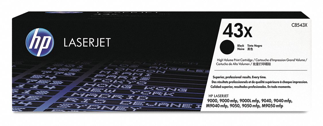 High Yield Toner Cartridge: 43X, Black, Black