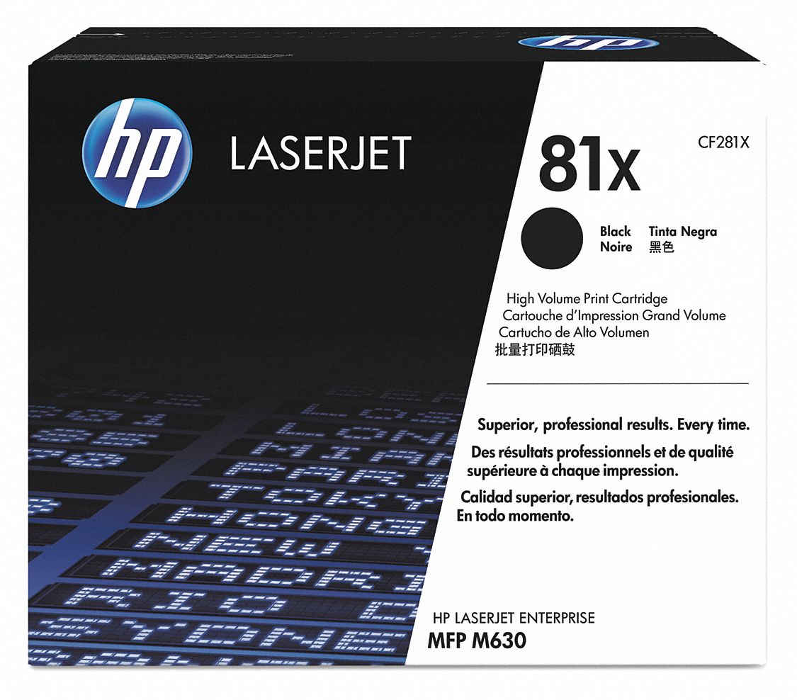 High Yield Toner Cartridge: 81X, Black, Black