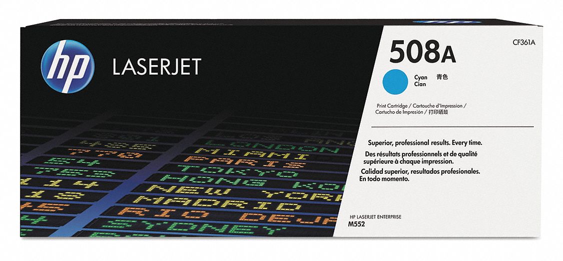 Toner Cartridge: 508A, Cyan, Cyan