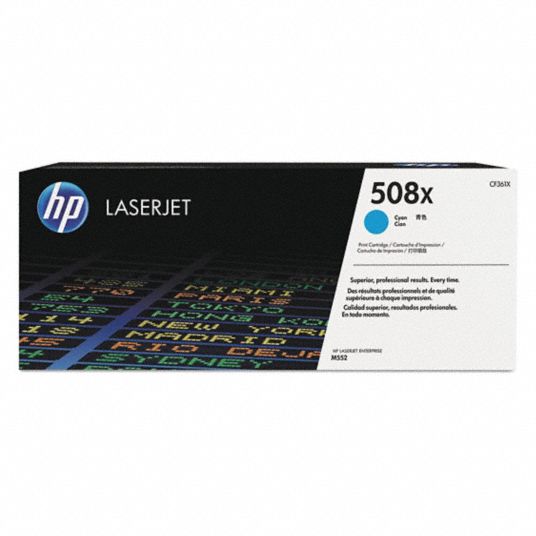 HP, Compatible with LaserJet M553, Cyan, High Yield Toner Cartridge ...