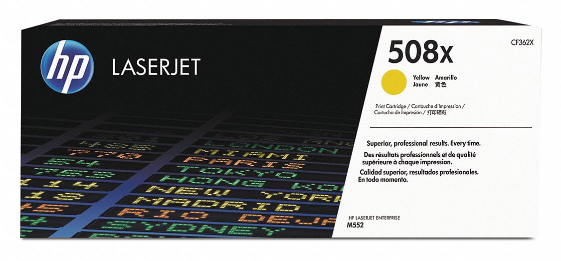High Yield Toner Cartridge: 508X, Yellow, Yellow