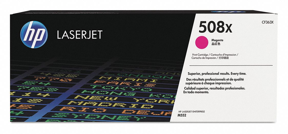 High Yield Toner Cartridge: 508X, Magenta, Magenta