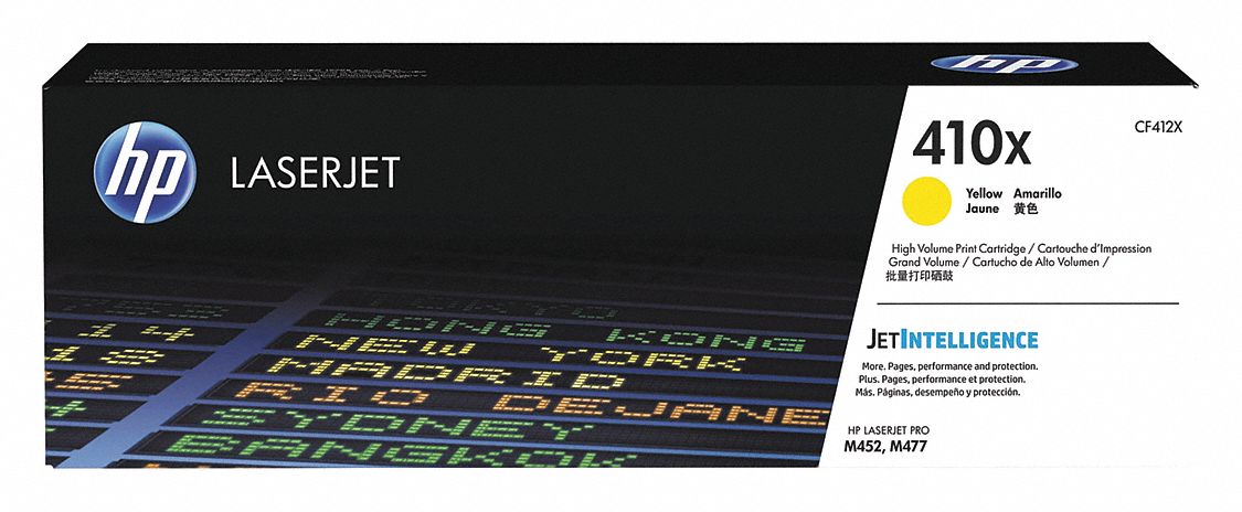 High Yield Toner Cartridge: 410X, Yellow, Yellow