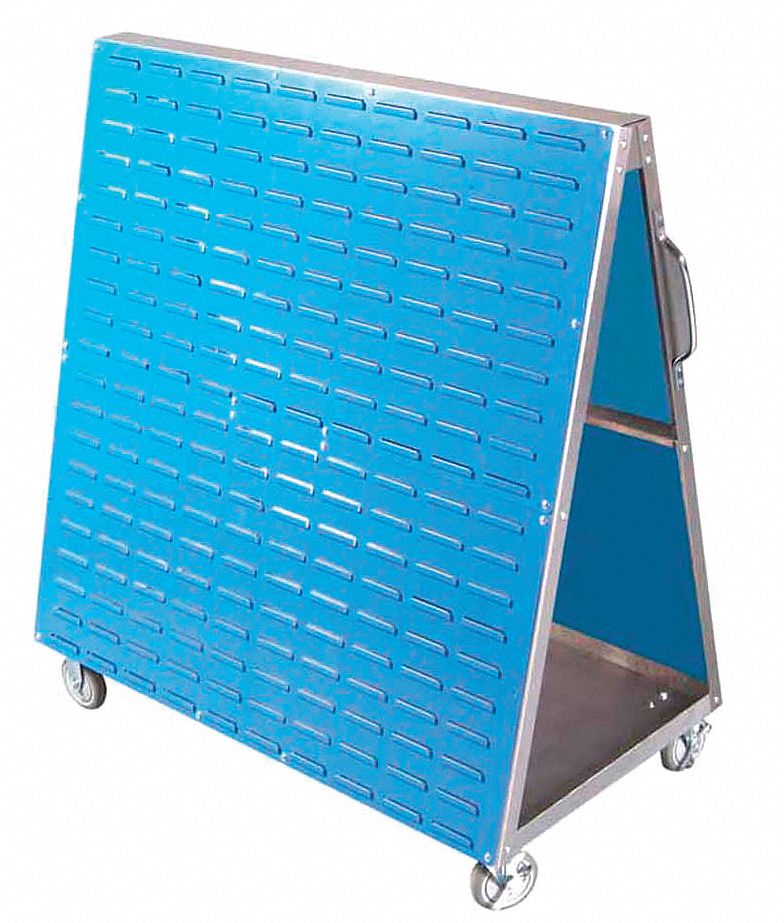 MOBILE TOOL CART,LOUVRED,800 LBS,BLUE,32 SQ FT,29 3/4 IN W,51 1/2 IN H,48 IN D,AL/NEOPRENE