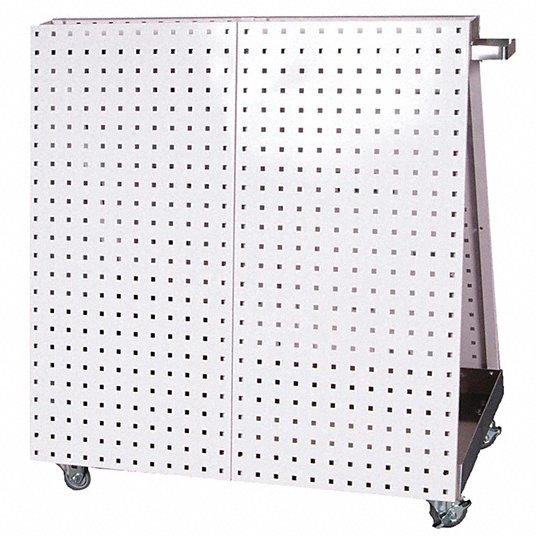 A-Frame Pegboard Truck: Square, 3/8 in Peg Holes, 21 in x 36 in x 39 in, White