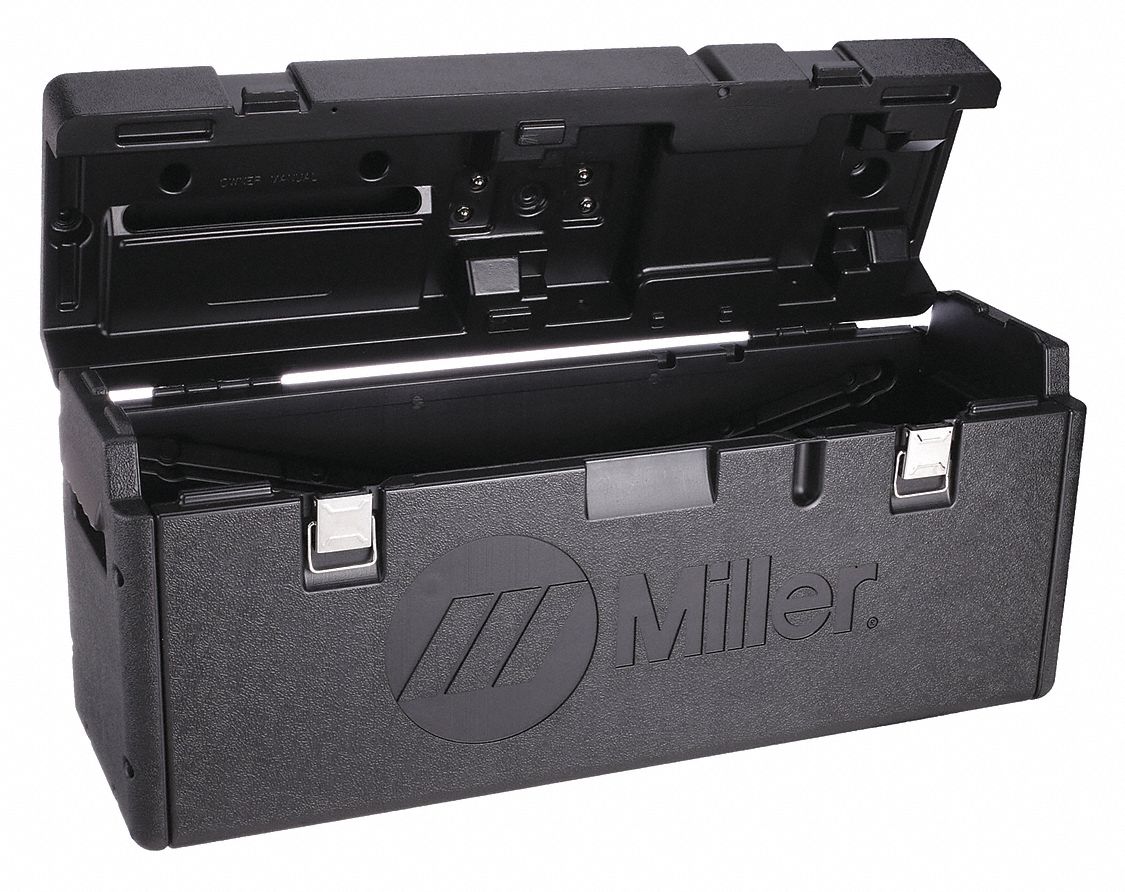 WELDER CARRYING CASE, BLACK, STURDY, PLASTIC, FOR MILLER, HANDLE