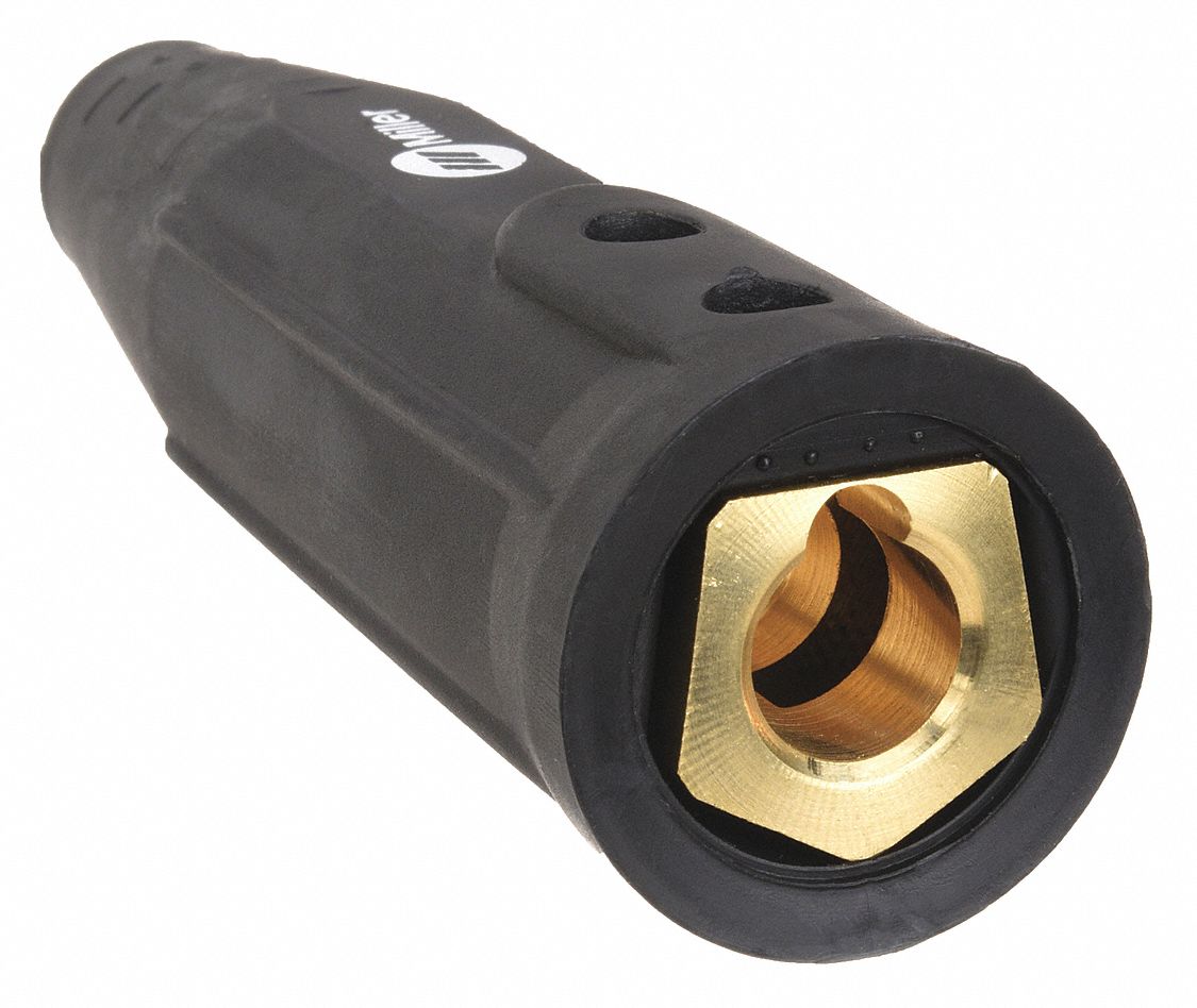 MILLER ELECTRIC Welding Insulated Twist Lock Connector: 2 AWG to 1/0 AWG,  Female