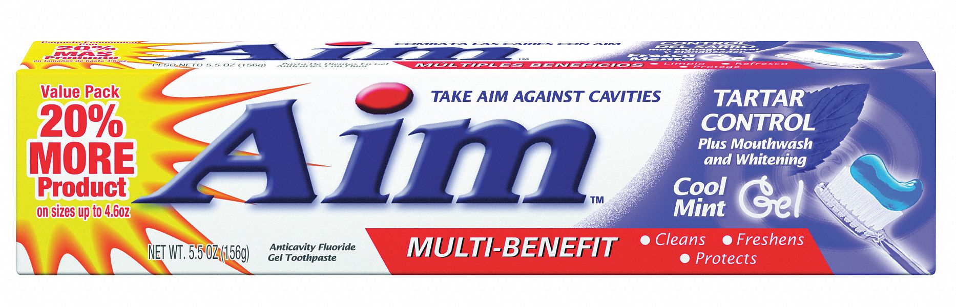 Toothpaste: 5.5 oz Size, Mint, 24 PK