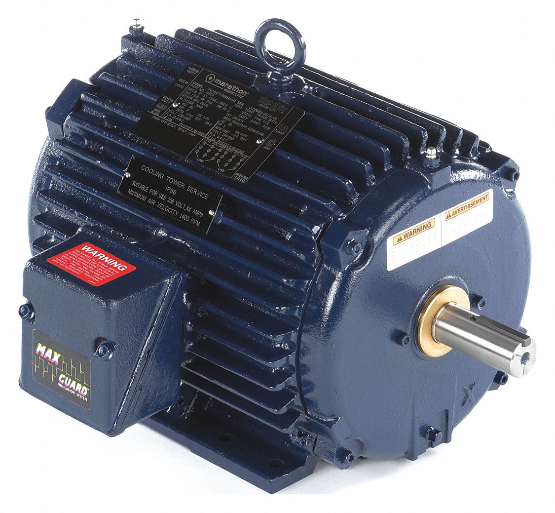 5 HP Cooling Tower Motor,3Phase,1755 Nameplate RPM,230/460 Voltage