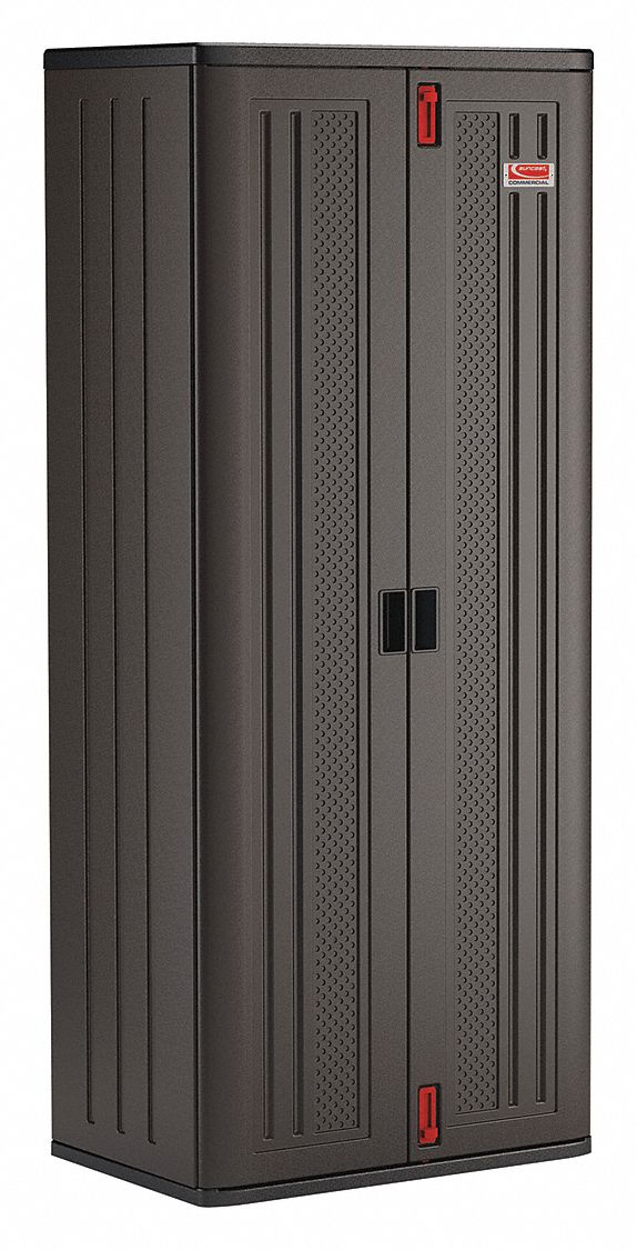 SUNCAST COMMERCIAL Commercial Storage Cabinet, Dark Gray ...