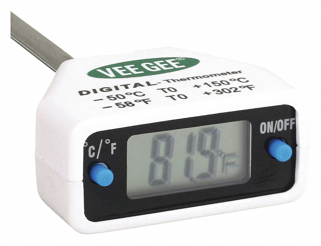 Digital Thermometer: 14°F to 212°F /-10°C to 100°C, ±0.5°C/±1°F, 0.1°F /0.1°C