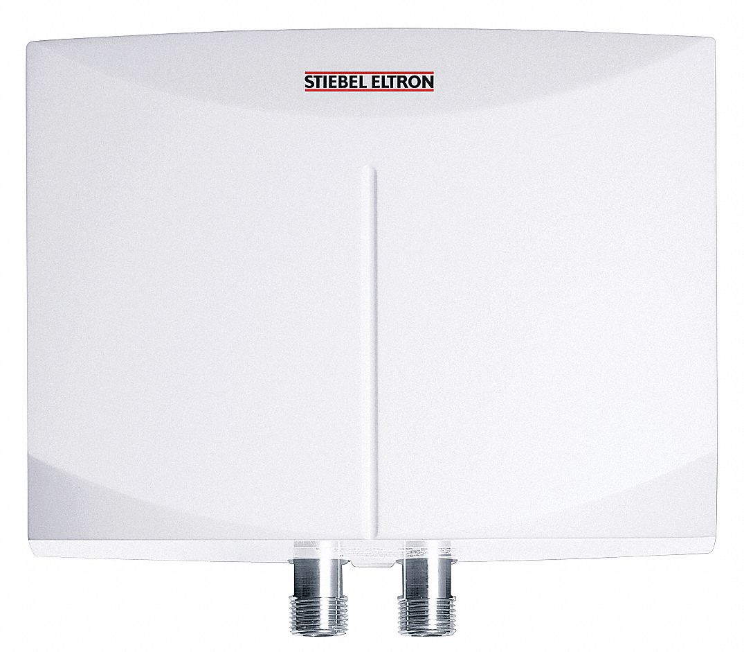 Electric Tankless Water Heater: Indoor, 3,000 W, 0.5 gpm Max. Flow Rate