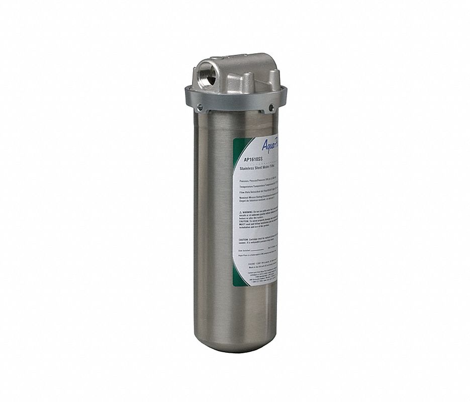 Cartridge Water Filter Housing, 304 Stainless Steel, 3/4" NPT