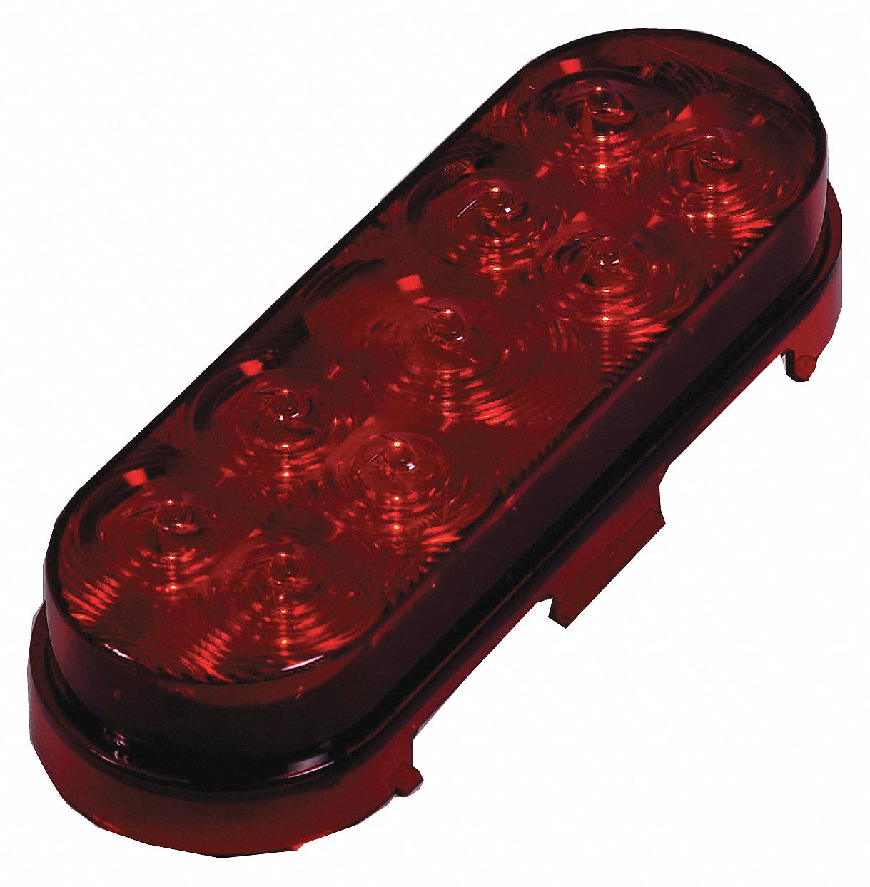 STOP/TURN/TAIL LIGHT,OVAL,RED,6-3/8" L