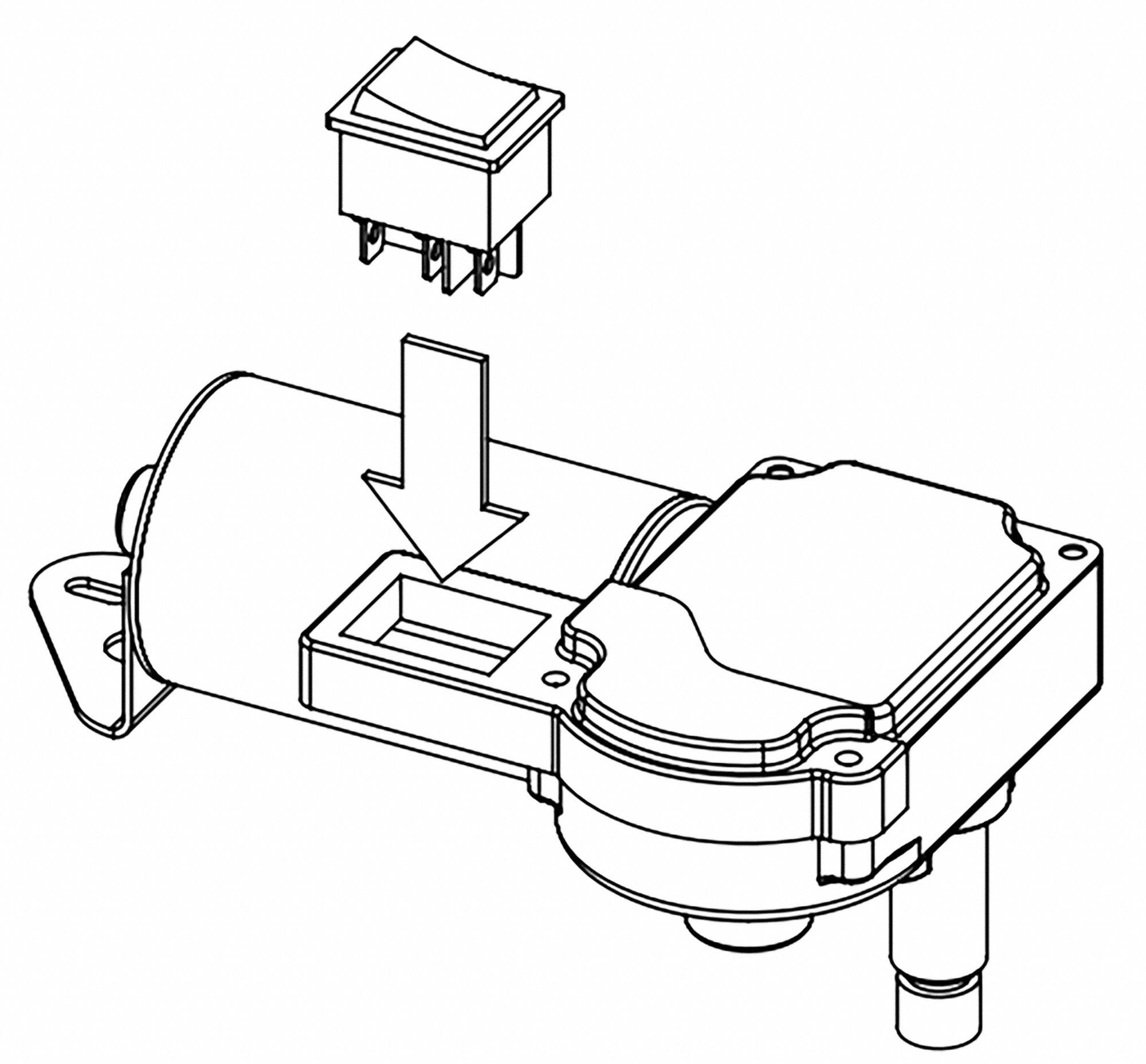 AUTOTEX Wiper Motor 24 V Volt, 3 1/2 in, WWF Series,