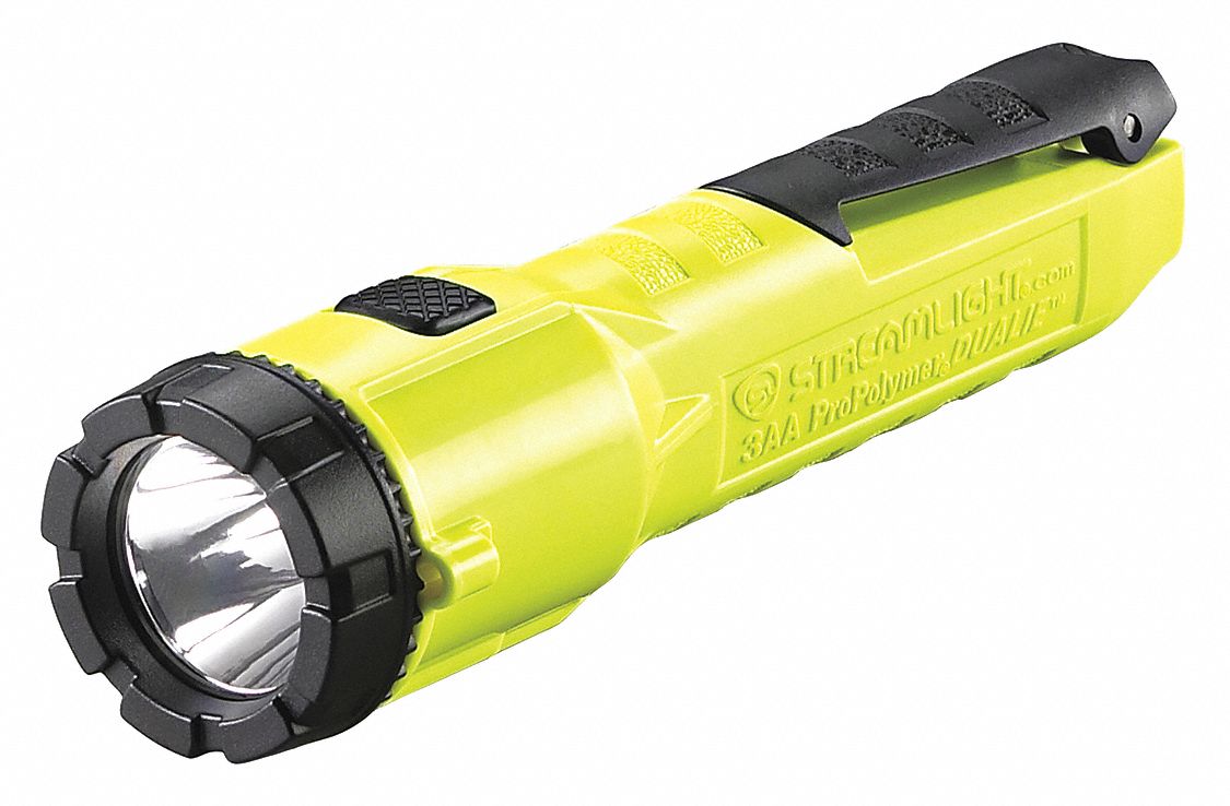 SAFETY-RATED FLASHLIGHT, 245 LUMENS, 9 HOUR RUN TIME, CLIP, 3 AA