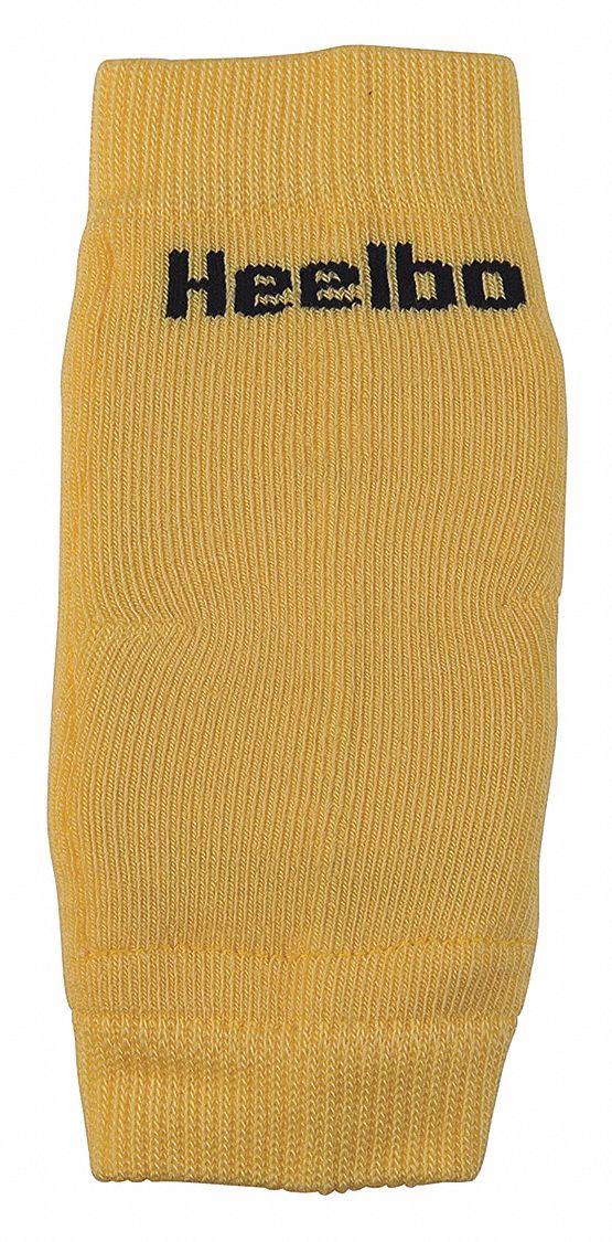 Elbow Sleeve: S Ergonomic Support Size, Yellow, Pull-Over, Fits 16 in, 6 PK