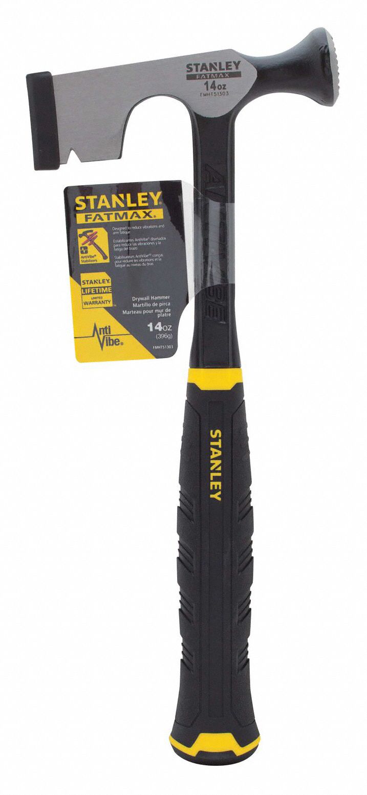 STANLEY Straight Claw Hammer Steel, Textured Grip, Steel Handle, 14 oz Head Wt, 14 in Overall