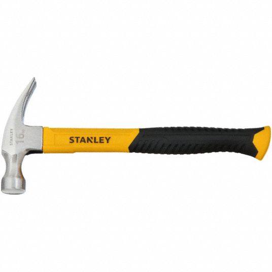 Stanley 16 Oz. Smooth-Face Curved Claw Hammer with Fiberglass