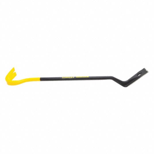 STANLEY Wrecking Bars, Utility Bar, Overall Length 30 in, Overall Width 3 45/64 in, Steel