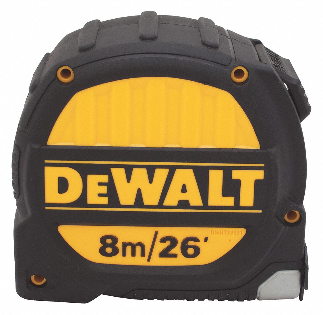 DEWALT 26 ft/8m Steel SAE/Metric Tape Measure, Yellow/Black 49XJ22