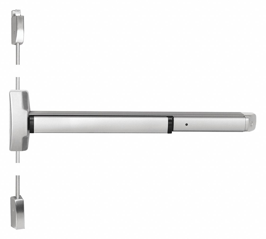 YALE, 36 in Max Door Wd, Stainless Steel, Exit Device 49XK716170F36
