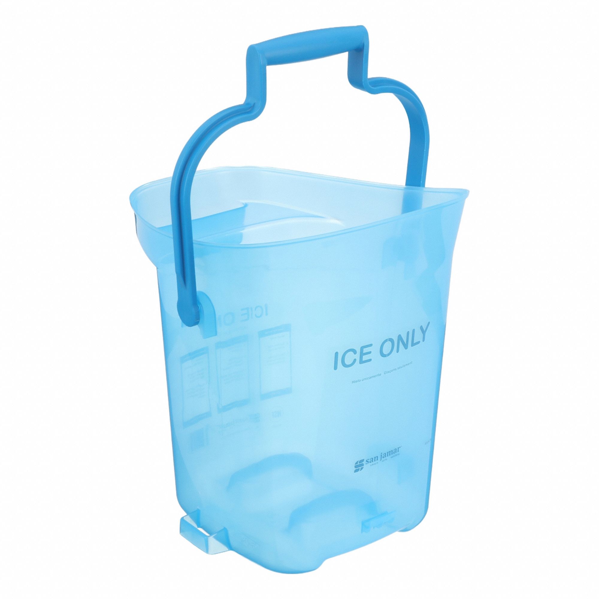 Ice Tote: 25 lb Capacity, Blue, Plastic, 13 1/4 in Dp, 16 in Ht, 13 1/4 in Wd