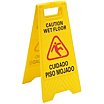 Caution/Cuidado: Wet Floor Piso Mojado Folding Signs image