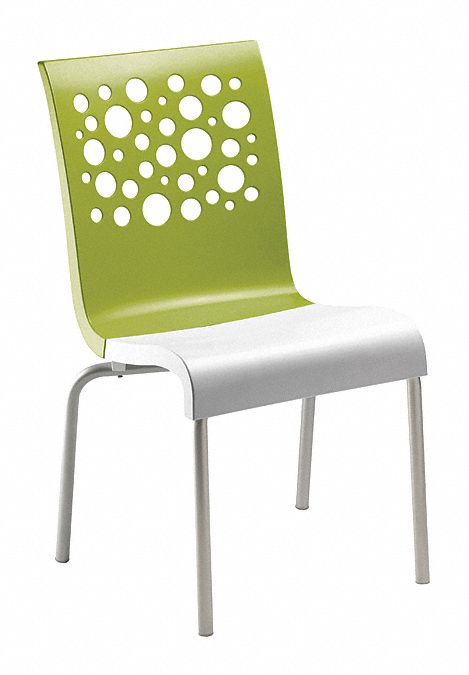 Grosfillex Resin Chair Green White 21 Width 22 Depth 35 1 2