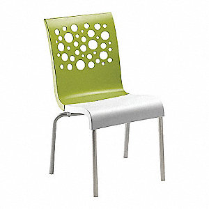 Grosfillex Resin Chair Green White 21 Width 22 Depth 35 1 2