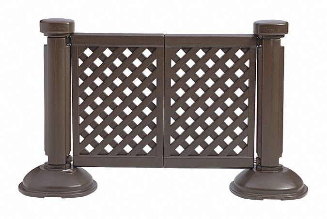 Patio Fence Panel: Brown, 2 Panels, 38 1/2 in Overall Ht, 36 in Overall Lg, 0 Posts