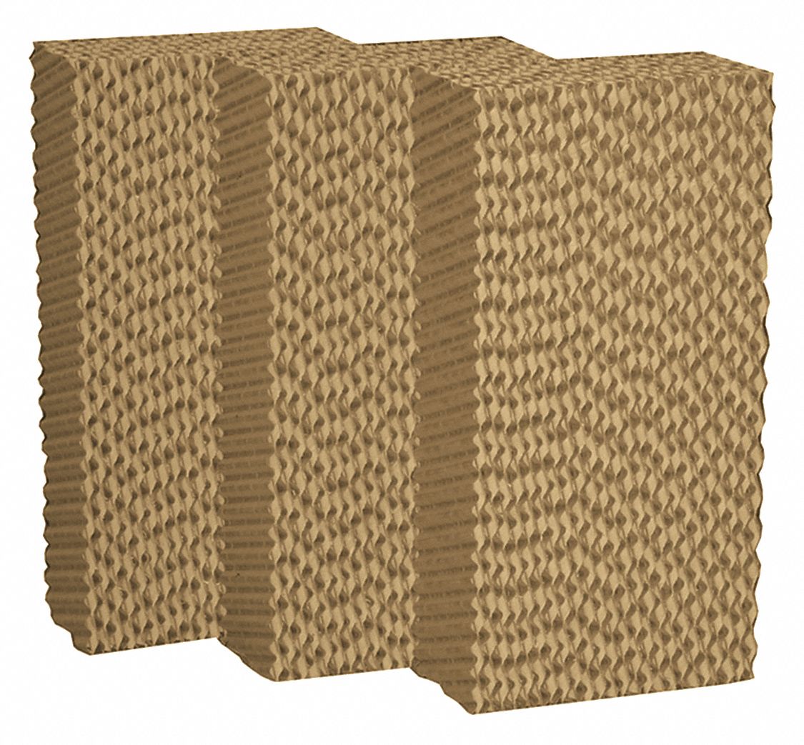 EVAPORATIVE COOLING MEDIA, KRAFT PAPER, 6X24X12 IN, 3-PK, FOR PACJS2401A1