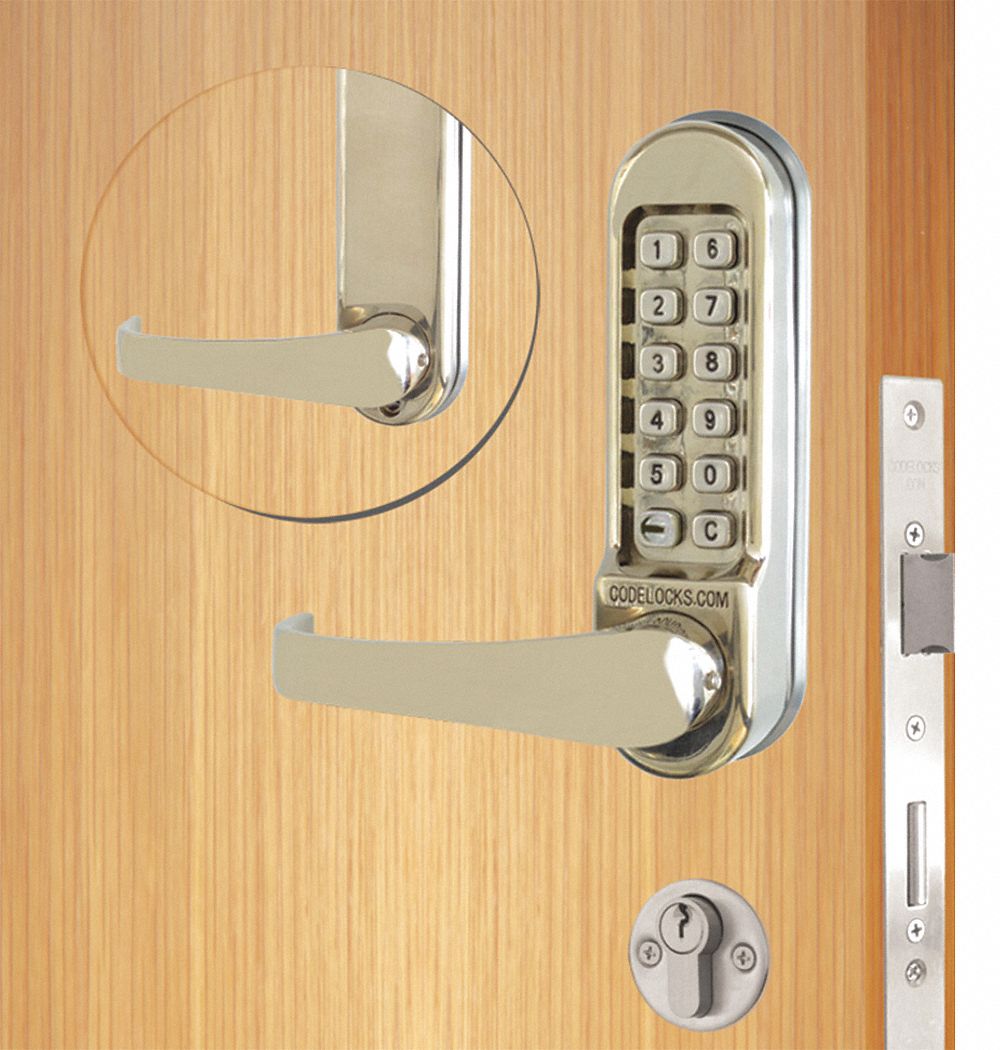 CODELOCKS, ADA Compliant, Stainless Steel, Mechanical Push Button