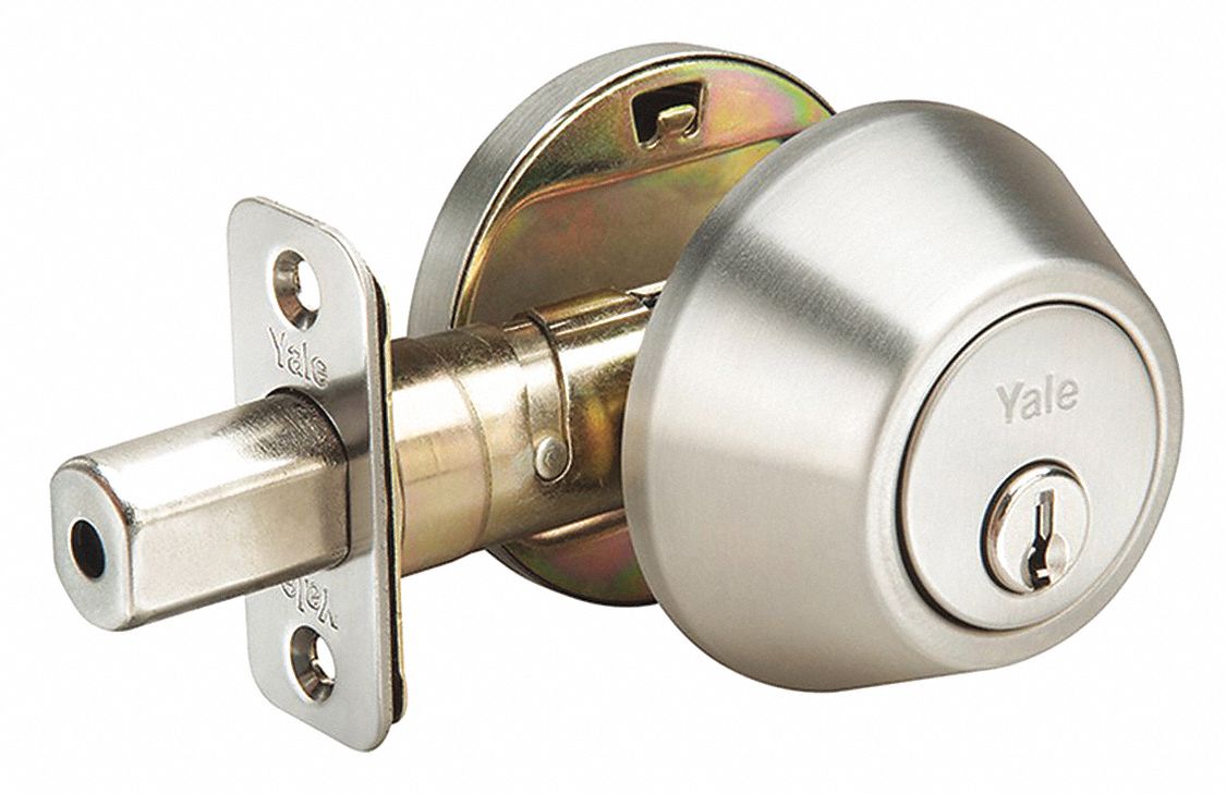 DEADBOLT,SS,KEYED DIFFERENT,MEDIUM-DUTY