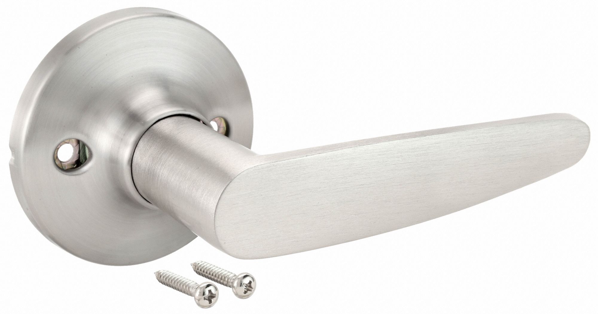 YALE Lever Lockset, Mechanical, Standard Duty, Not Keyed, Satin Nickel, 23/8 in or 23/4 in