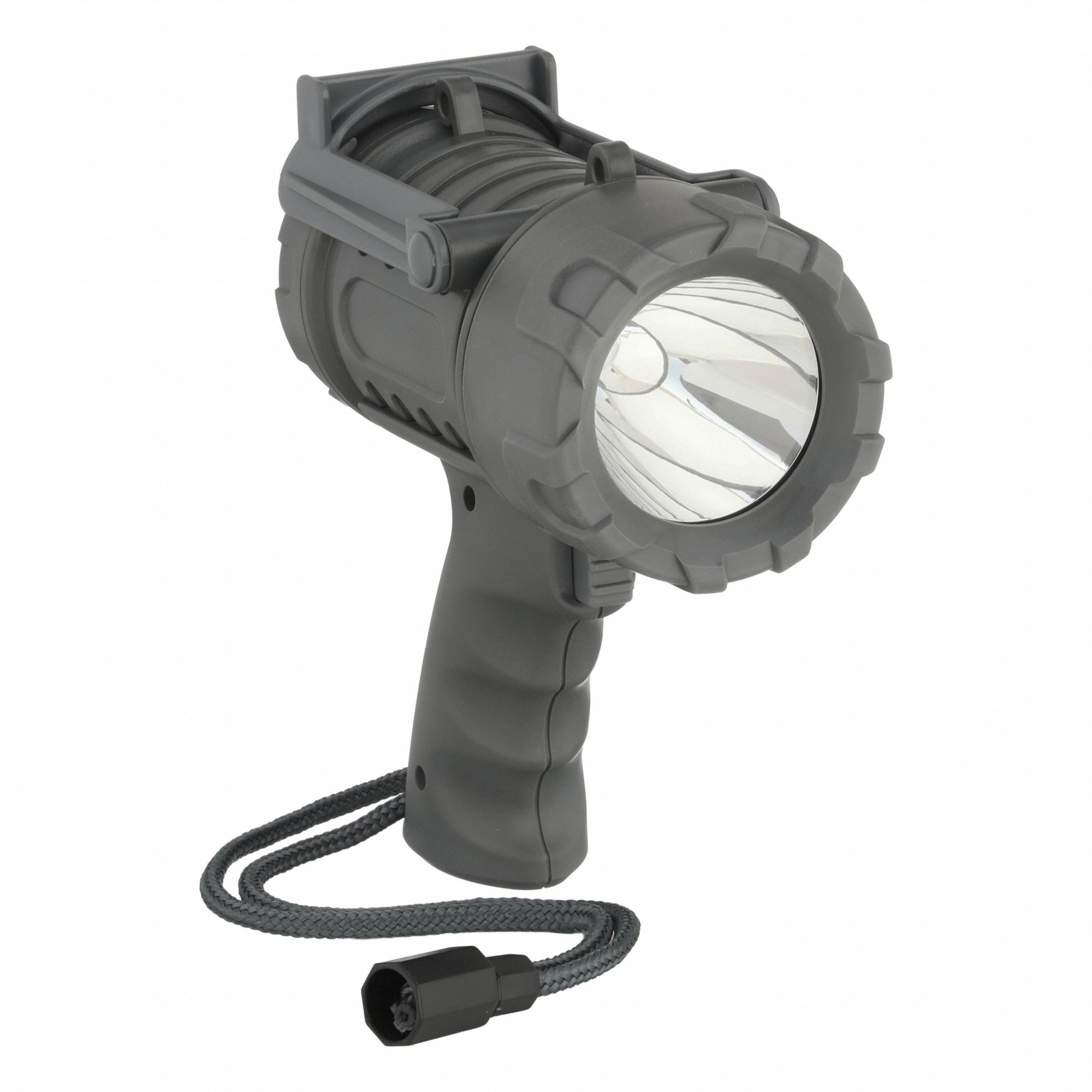 Waterproof Spotlight: Rechargeable, 700 lm Max., 2.5 hr Run Time at Max. Brightness, 440 m Max Beam (MPN 49XX86). Key specifications — Includes: Strap; Brand: LUMAPRO; Battery Requirements - Broad: Includes Rechargeable.
