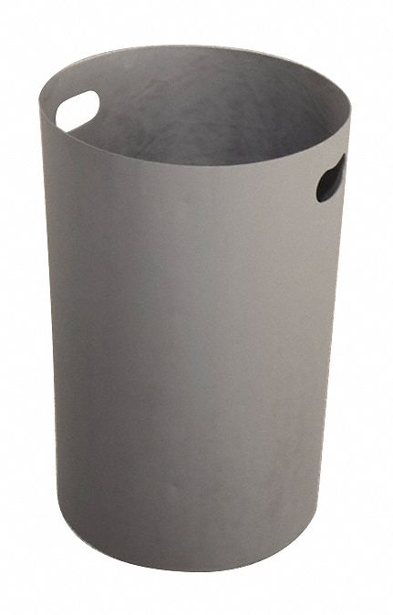 Rigid Can Liner, Plastic, 28" H, Black